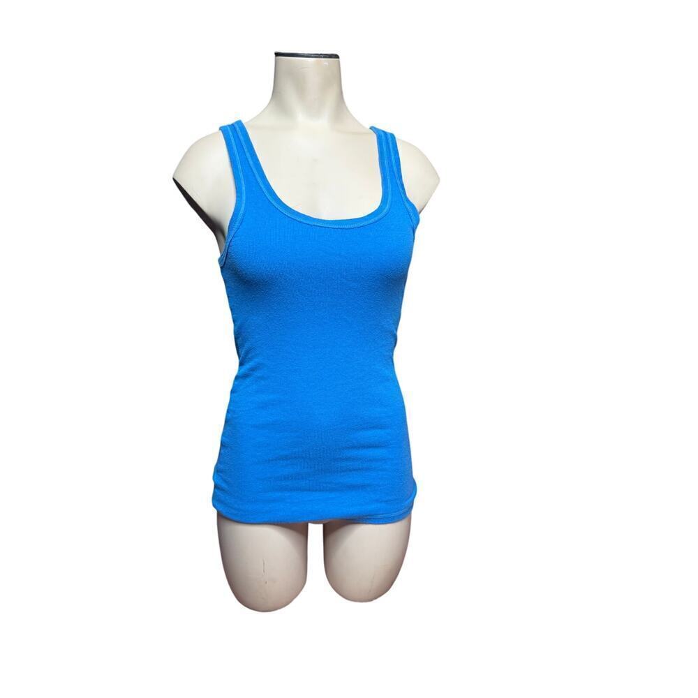 T2love Made in USA Blue Ribbed Tank Top Kids 12 / Women’s XS